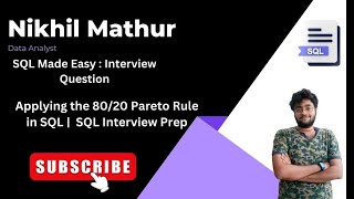 Applying the 80/20 Pareto Rule in SQL | SQL Interview Prep