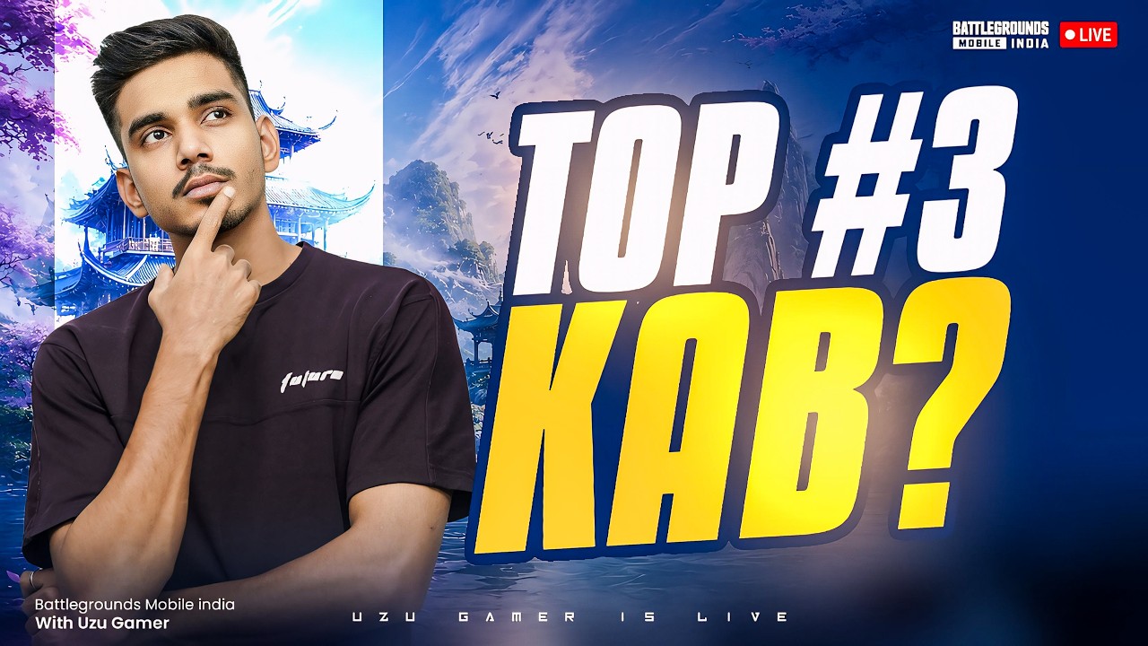 TOP 3 KAB ?  | CONQUEROR RANK PUSH DAY - 21 | BGMI LIVE | UZU GAMER