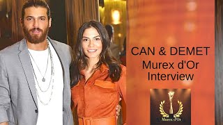 Can Yaman & Demet Ozdemir Interview Murex Dor Best Actor Award Press Conference English 2019