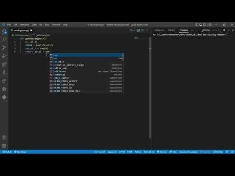 Python Program | find the missing number