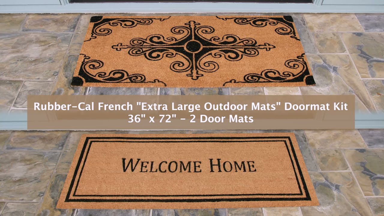 Rubber-Cal French Estate Door Mat Kit - 24 x 57 - 2 Doormats