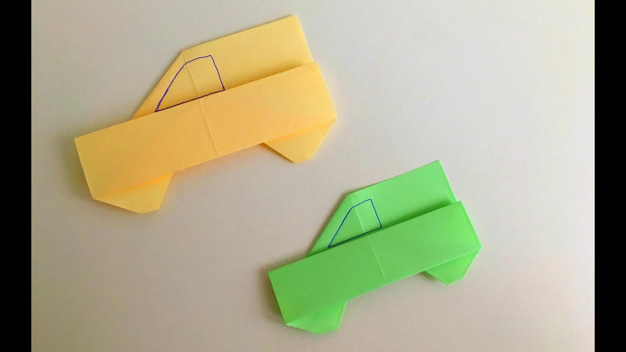 Auto Aus Papier Basteln Einfach Suss Geschenk Idee Ideen Kindergarten Kita Papier Origami Kombi Youtube
