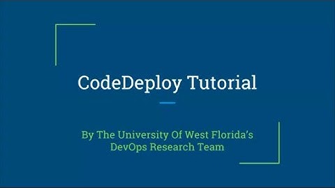 CodeDeploy Tutorial
