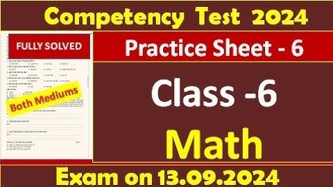 Class 6|Maths| Weekly Competency Practice Sheets|Sheet No 6| fully solved l #pseb #class6 #maths