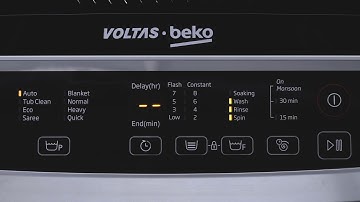 PROGRAM SETTING IN VOLTAS BEKO TOP LOAD WAHING MACHINE