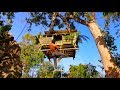 Building suspension house on the tree and Underground Swimming Pool ( Full Video )