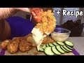 GIANT DEEP FRIED SHRIMP PRAWNS MUKBANG + RECIPE 거대한 깊은 튀긴 새우 무 우탕 + 조리법