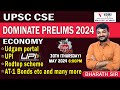 Dominate upsc cse prelims 2024 economy session  live at 6 pm by bharath sir upscprelims