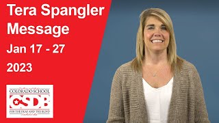 Tera Spangler Message: Jan 17 - 27, 2023