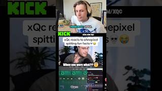 xQc reacts to ohnepixel spitting fun facts💀😭 #xqc #ohnepixel #minecraft #shorts