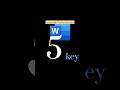 5 Ms word shortcut key #ytshorts #shorts #shortsfeed