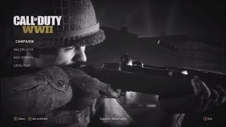 Call of Duty WWII Main Menu Multiplayer, Zombies, Campaign (Cod WWII Complete Menu)