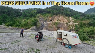 Download Lagu RIVER SIDE LIVING in a Tiny House Dream😍 MP3