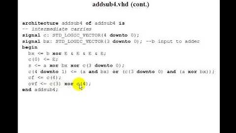 Lesson 50   Example 30  4 Bit Adder Subtractor Logic Equations