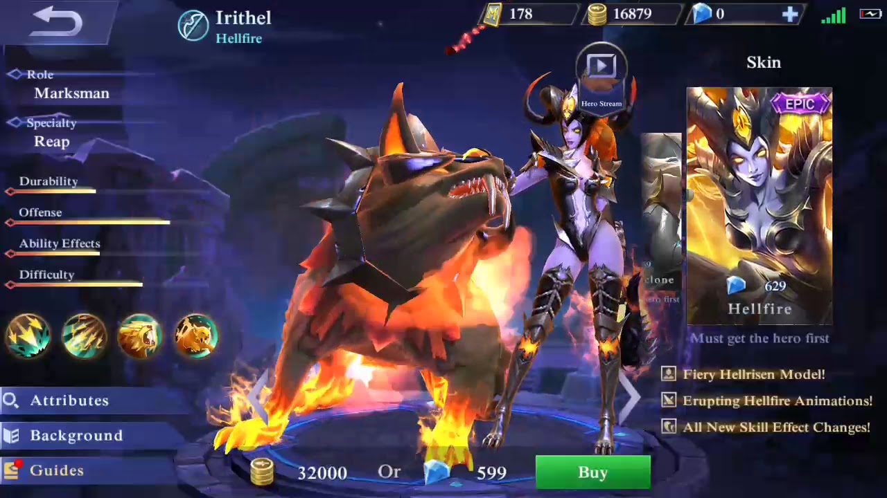 IRITHEL NEW SKIN - HELLFIRE | MOBILE LEGENDS