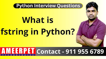 What is F String in Python | Ameerpet Technologies | By Srinivas