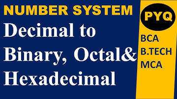 Convert Decimal to Binary, Octal & Hexadecimal | BCA Computer Architecture | Very Easy trick to solv