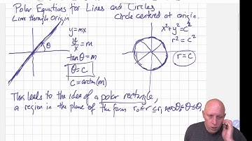 Multivariable Calculus - Ch 9.3 & 12.3 - Polar Equations for Lines and Circles & Polar Rectangles
