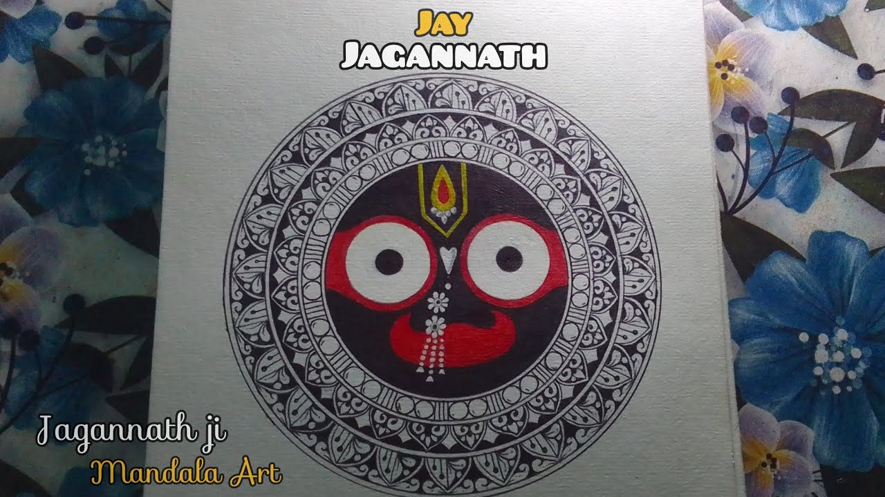 Jagannath ji Mandala⭕‼️⭕ | Easy mandala art for beginners |step by step mandala art |Simple mandala 