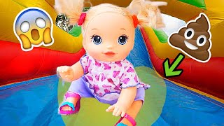 Baby Alive Juliet Has Accident In Bouncy Castle Potty Training Video 🚽