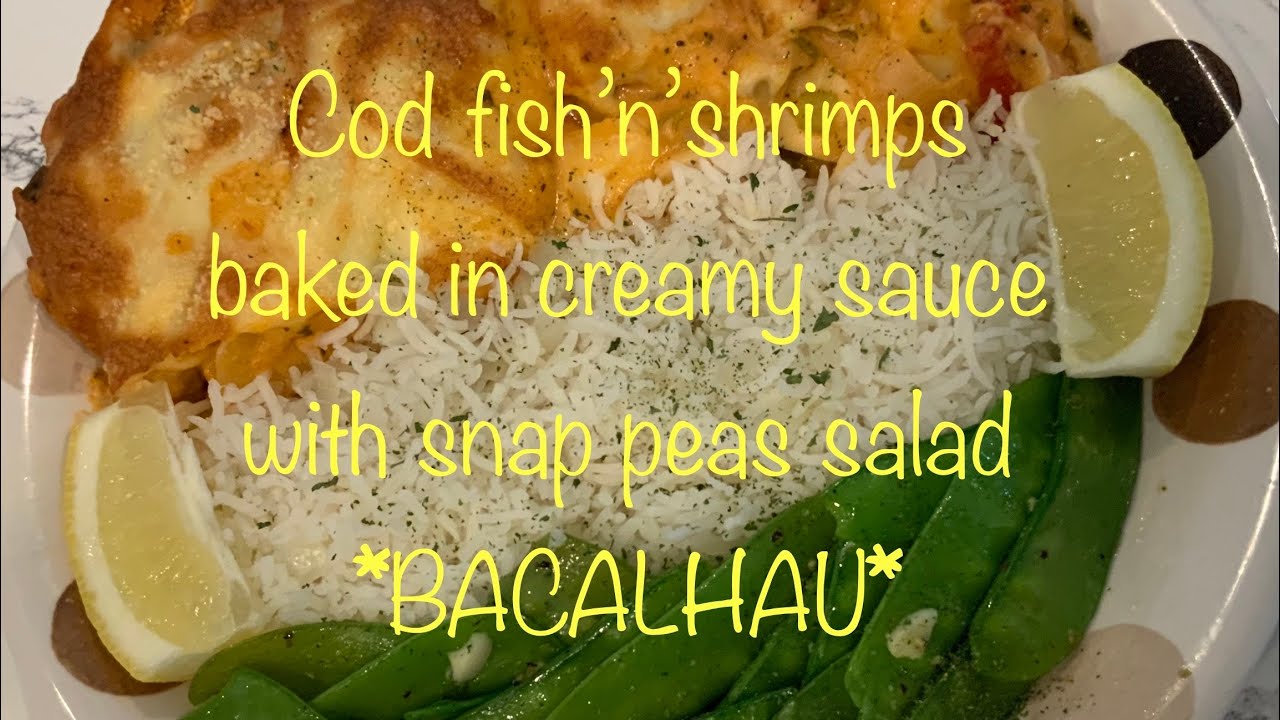 Bacalhau. Cod fish in creamy sauce. Bakalar u kremastom sosu.