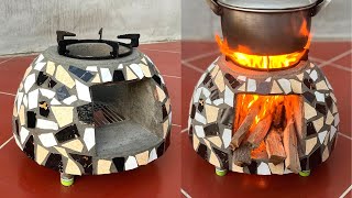 Cast A Wonderfully Beautiful Cement Stove - Perfect Manipulation and Skill