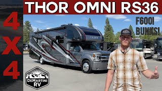 2022 Thor Omni RS36 | NEW CHASSIS F600 | 4x4 Motorhome with Bunks