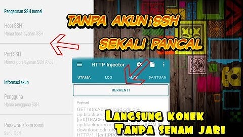 (NEW)Http Injector tanpa Akun SSH -WORK ALL TKP