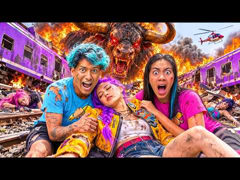 The K-Pop Warriors' Train Was Destroyed by the Black-Faced Bull! *Help!