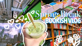 a bookish spring break vlog | nyc visit, book-shopping, and romance books