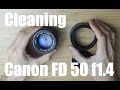 Canon FD 50mm f1.4: Cleaning aperture blades