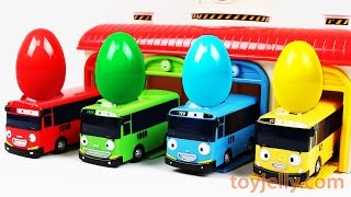 Learn Cars Colors with Tayo Bus Surprise Eggs, Pokemon, PJ Masks Finger Family Song Nursery Rhymes screenshot 1