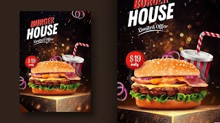 How to Create a Chicken Burger Poster Design | Photoshop Tutorial screenshot 5