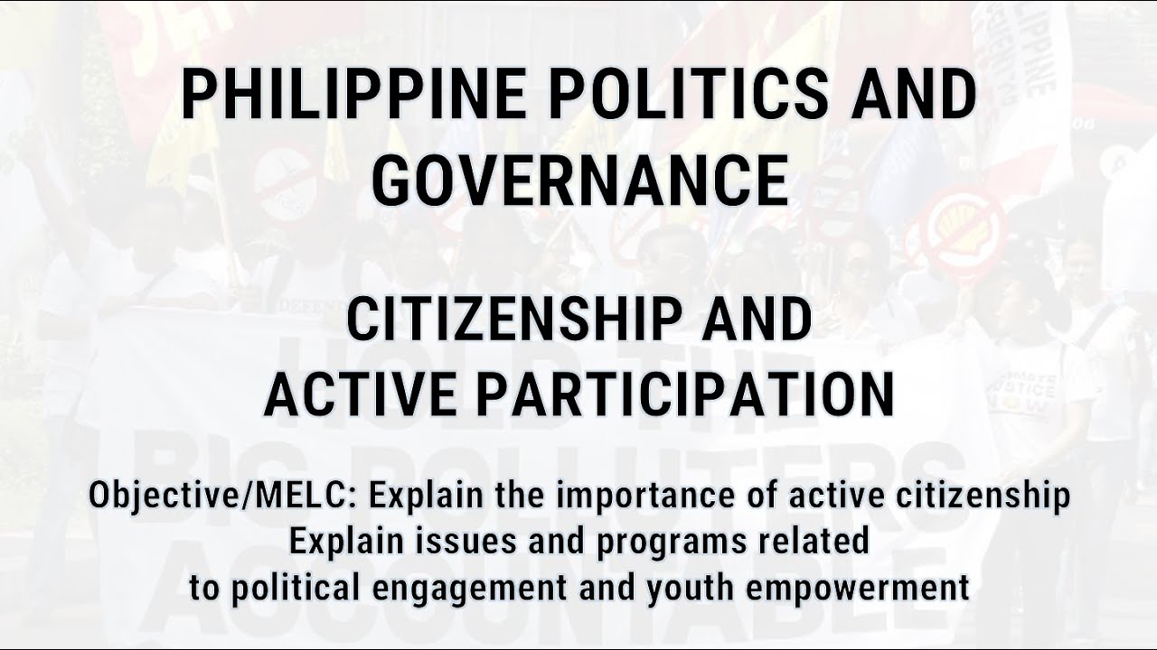 essay about the importance of active citizenship in philippine society