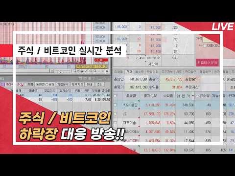 주식/비트코인 하락장 대응방송!┃비트코인┃주식┃코스피┃코스닥┃선물/마진거래┃가상자산┃가상화폐
