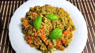 15-Minutes Dinner Recipe! Quinoa and Asparagus. So Tasty and Healthy
