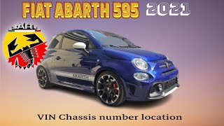 FIAT ABARTH 2021 VIN CHASSIS PUNCHING NUMBER LOCATION #foryou