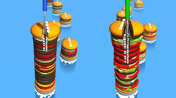 Burger Slice! Very Satisfying And Relaxing ASMR Slicing Game