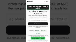 Want to resell on Vinted? BUY / WATCH / SKIP   max price | Resale IQ #Shorts