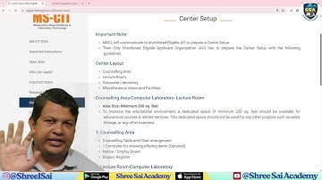 Center Setup for MKCl MSCIT New  Center Registration 2026