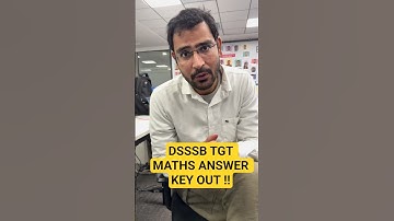 DSSSB TGT MATHS ANSWER KEY OUT !! #dsssb #teachersadda247