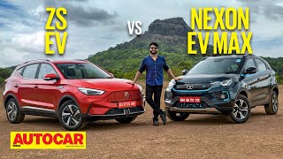 2022 MG ZS EV vs Tata Nexon EV Max - Within Range | Comparison | Autocar India