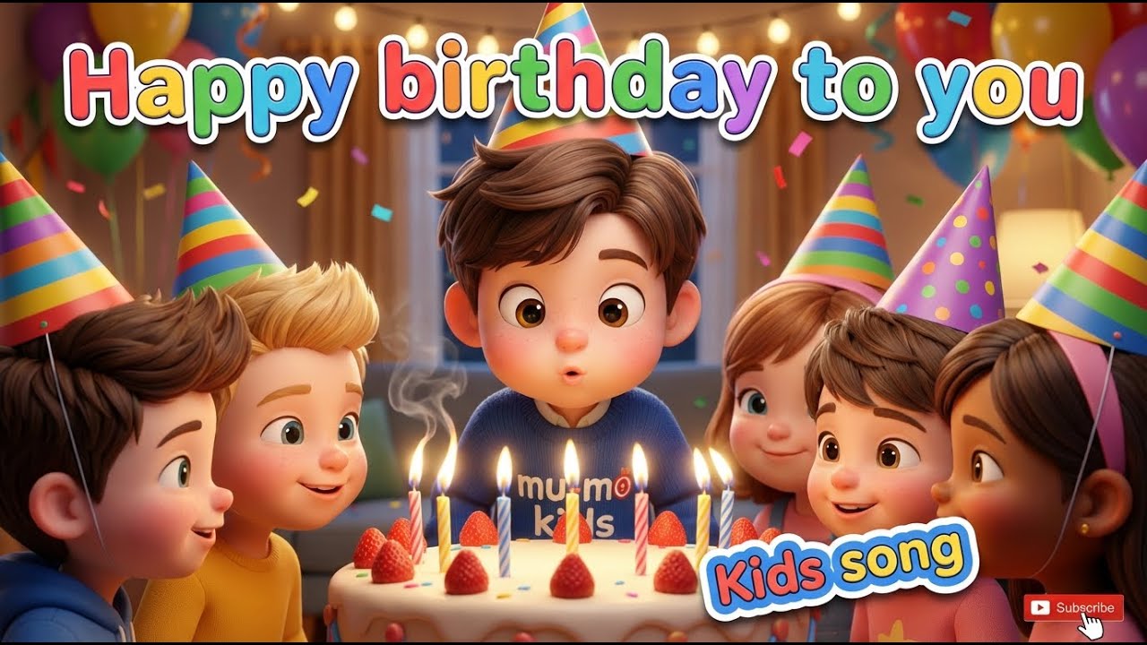 Happy Birthday Song for Kids 🎉 | Mu Mo Kids Birthday Song
