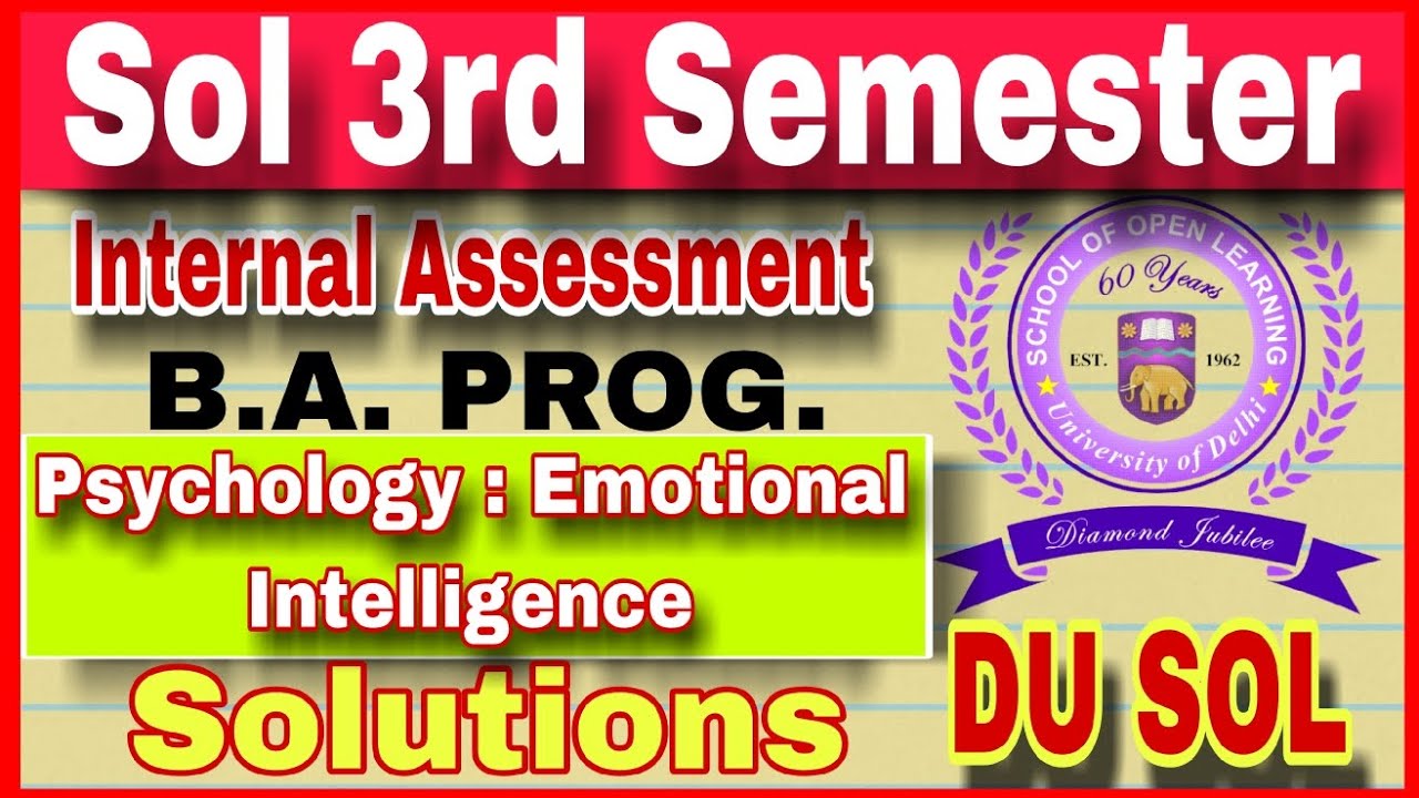 Du Sol 3rd Semester B.A. PROG. Internal Assessment Psychology