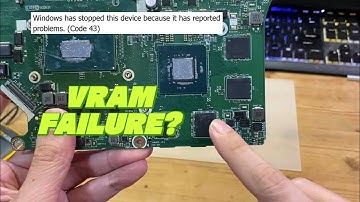 Laptop repair: Error code 43 in Nvidia display graphics adapter