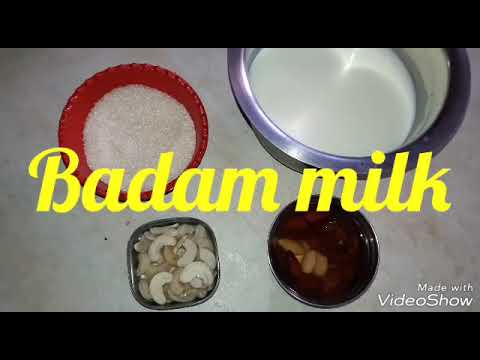 Badam milk/ badham pal/ healthy drink/ for childrens/ house wife's ...