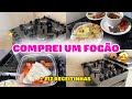 MEU NOVO FOGÃO + TOUR - Fiz receitinhas💖