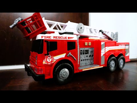Playing Red fire truck toys video for children