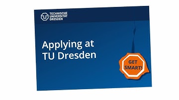 Apply for a degree programme at TU Dresden – explenatory film