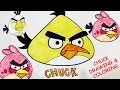 Angry Birds Chuck Drawing and coloring